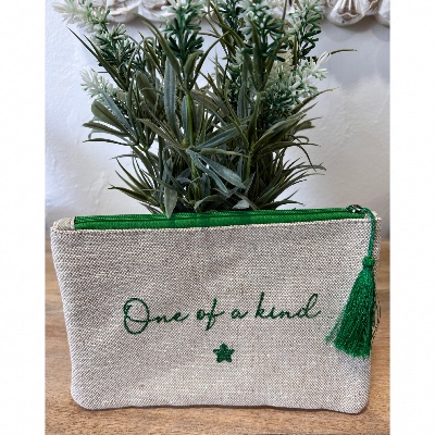 Pochette lin "One of a kind" bohème