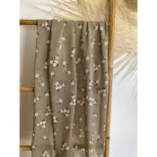 Foulard fin liberty coton & soie- taupe