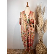 Kimono bohème Frida rose grande taille