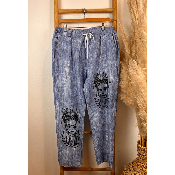 Pantalon inspiration Frida grande taille