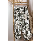 Pantalon large palazzo tropical bohème grande taille