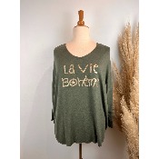 Pull printemps "la vie bohème" grande taille