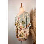 Pull lurex manches courtes girafe grande taille