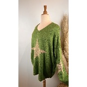 Pull en mailles étoiles lurex  grande taille