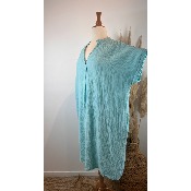 Robe en gaze de coton unie grande taille