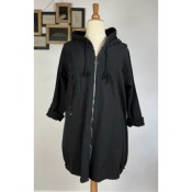 Veste mi-longue en sweat - noir - 46 48