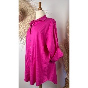 Chemise en coton unie grande taille