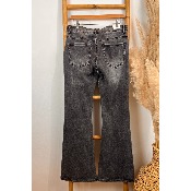 Jean gris coupe flare grande taille