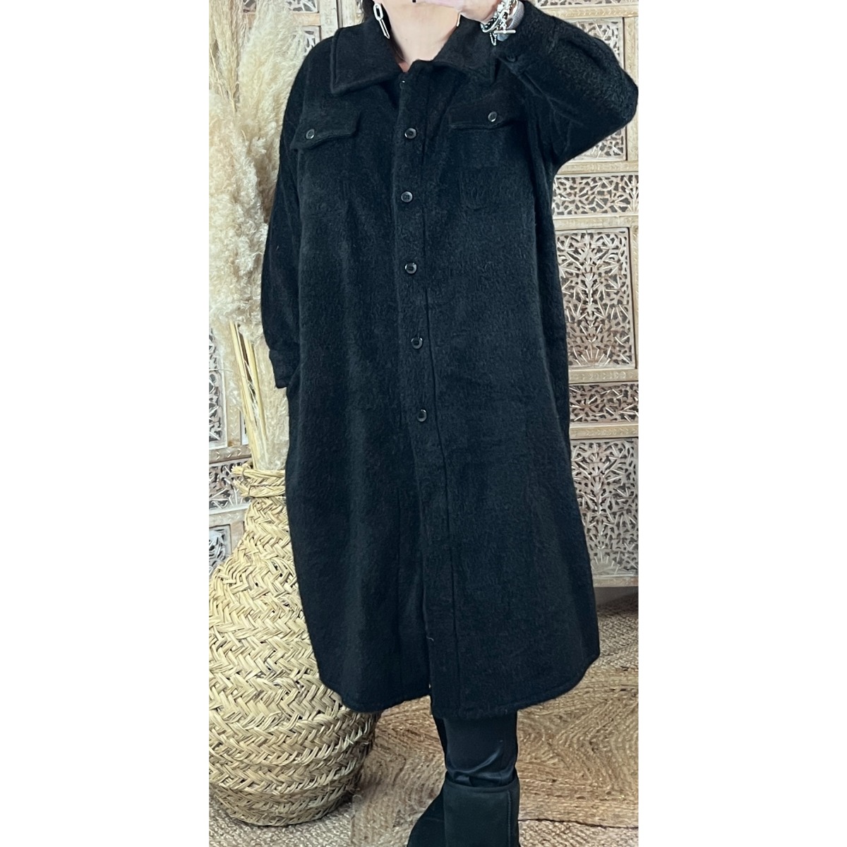 Manteau Vintage En Poil De Chameau - Marque Dejarbre Taille L (40/44) - Très Bon état Occasion