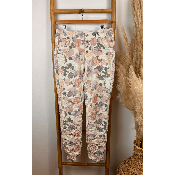 Pantalon � fleurs roses Karostar du 38 au 48
