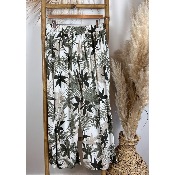 Pantalon large palazzo tropical bohème grande taille