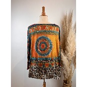 Pull lurex manches longues Frida cœur œil Grande Taille