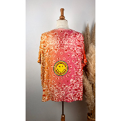 Pull lurex manches courtes bandana smiley grande taille