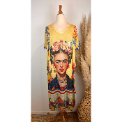 Robe longue lurex Frida palmier grande taille