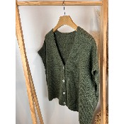 Gilet court sans manches uni grande taille