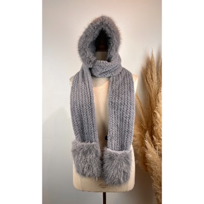 Capuche écharpe en fausse fourrure