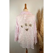 Chemise légère rayée bohème grande taille