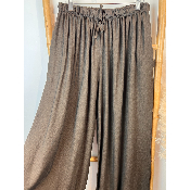 Palazzo pantalon fluide uni viscose grande taille