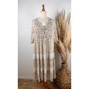Robe bohme dentelle double grande taille 52 - 56
