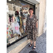 Robe viscose imprimée grande taille léopard