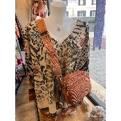 Sac reporter en velours - bandoulière grande longueur