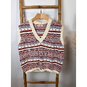 Pull sans manches multicolore 