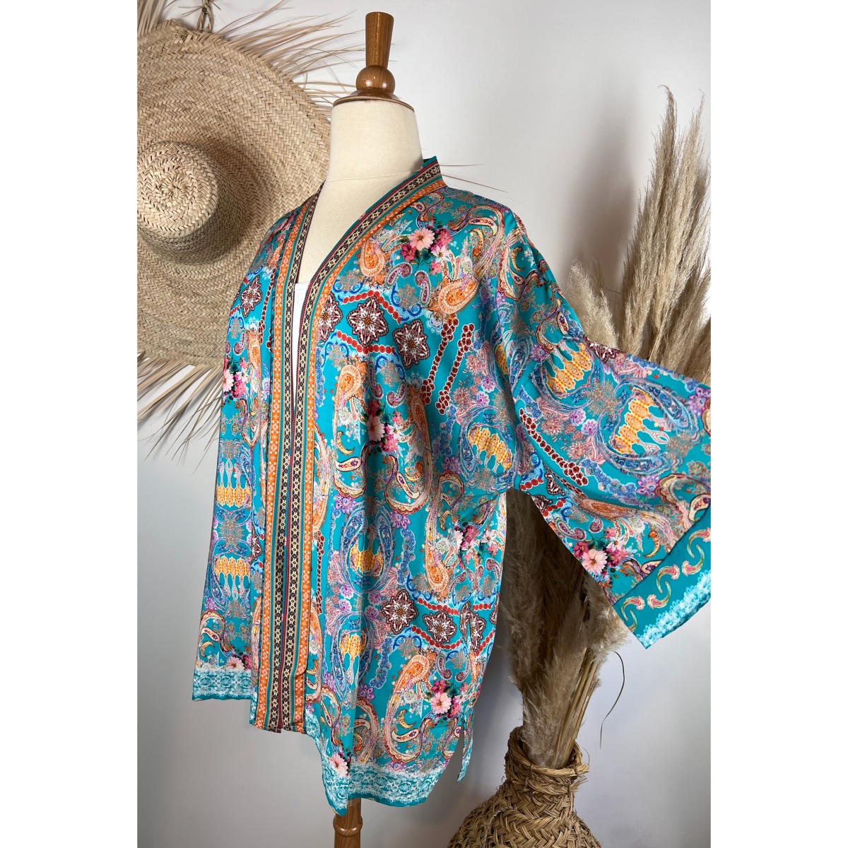 Kimono Court Bohème Grande Taille PASSION BOHEME