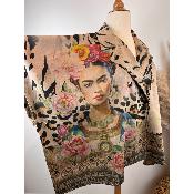 Poncho Veste en suédine Frida grande taille