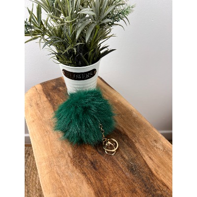 Porte clé pompon fausse fourrure