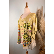 Pull lurex manches courtes toucan grande taille