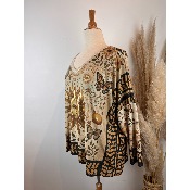 Pull lurex manches longues soleil Grande Taille
