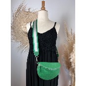 Sac banane cuir grainé bandoulière grande taille