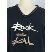 T-shirt-rock-sequins mc - noir - 46 48