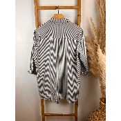 Chemise coton rayée love amore 