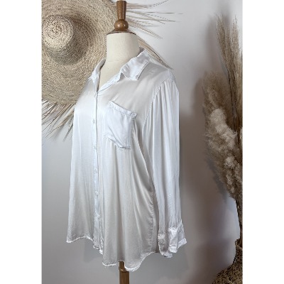 Chemise Coast En Soie Crème - Taille 14 - Occasion Très Bon État