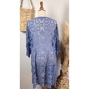 Kimono mi-long dentelle bohème grande taille
