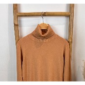 Pull col roul uni cachemire 36-42