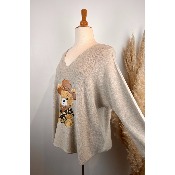 Pull ours cowboy léopard grande taille