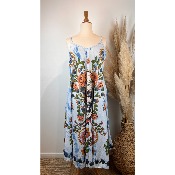 Robe longue bretelles tête de mort grande taille