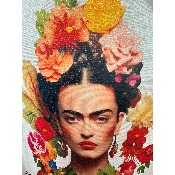 Robe longue lurex Frida fleurs grande taille