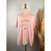 T-shirt coton "copines c'est la vie" grande taille