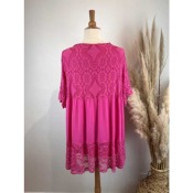Tunique bohème dentelle & crochet grande taille