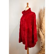 Tunique pull en velours col boule grande taille