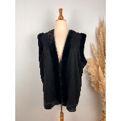 Veste sans manches suédine fourrée