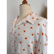 Chemise cœurs en gaze de coton grande taille 46/48