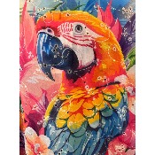 Chemise coton légère perroquet léopard  grande taille
