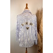 Chemise légère rayée bohème grande taille