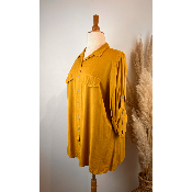 Chemise unie coton & tencel grande taille