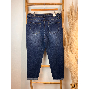 Jean coupe mom bleu foncé grande taille 