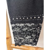 Legging court dentelle noir grande taille